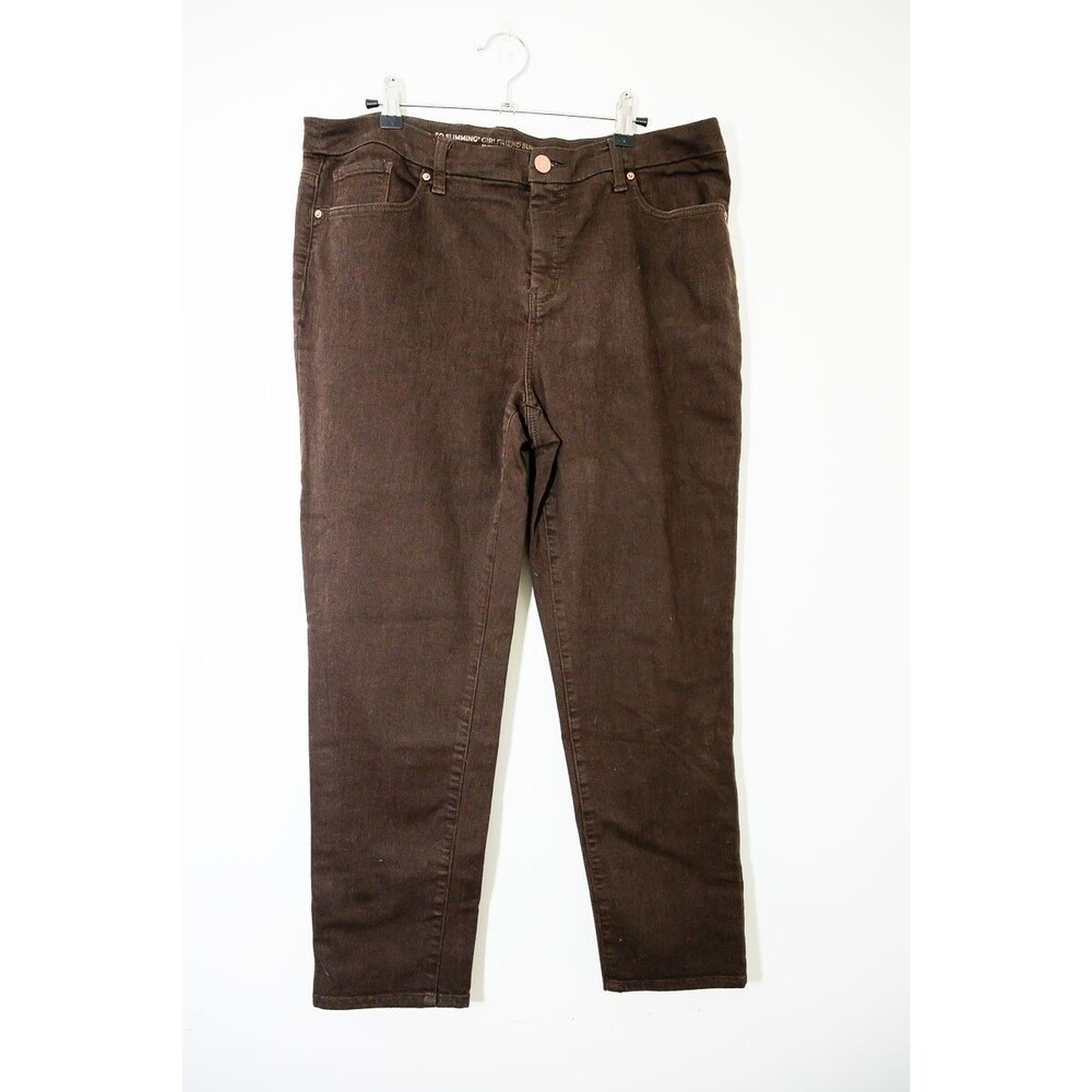 Chico's Pants 12 Brown So Slimming Girlfriend slim leg ankle